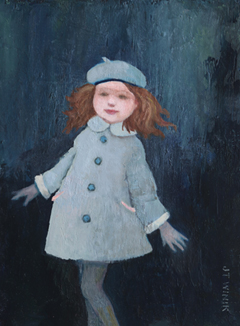 JoAnna Winik, Dancing in the rain, 850 euro, Olieverf op doek zonder lijst, 30x23 cm